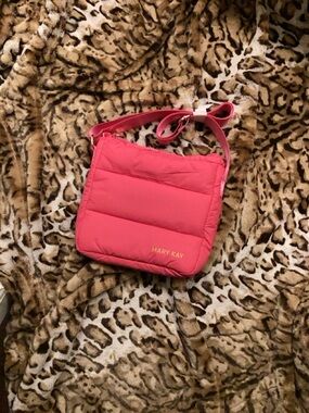 Mary Kay Coral Pink Quilted Crossbody Bag